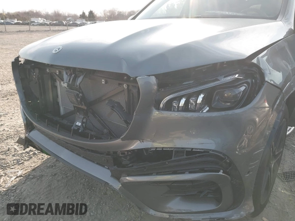 2025 Mercedes-Benz GLS 450 with VIN 4JGFF5KEXSB308035, listed as a IAAI auction lot 41814613 with 1,985 mi miles and . Bid and sale history available at DreamBid. Image 6.