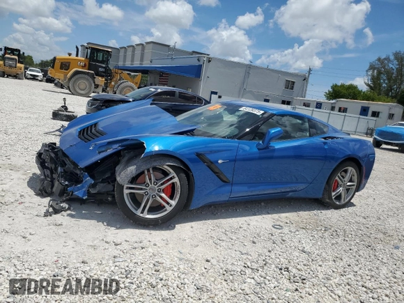 2016 Chevrolet Corvette 1LT with VIN 1G1YB2D79G5118053, listed as a Copart auction lot 64128375 with 14,060 mi miles and Salvage title. Bid and sale history available at DreamBid. Image 1.