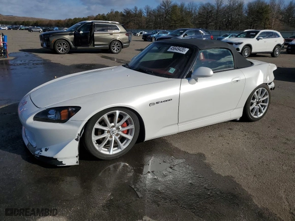 2002 Honda S2000 with VIN JHMAP11472T003100, listed as a Copart auction lot 45649435 with 125,308 mi miles and Salvage Title. Bid and sale history available at carsss.com. Image 1.