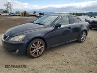 2007 Lexus IS 250 with VIN JTHBK262572057265, listed as a Copart auction lot 53757465 with 155,684 mi miles and Salvage Title. Bid and sale history available at carsss.com. Image 1.
