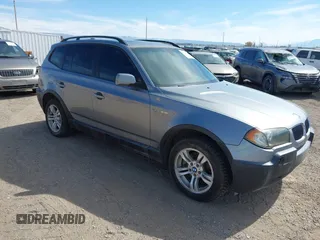 2005 BMW X3 3.0i with VIN WBXPA93435WD10068, listed as a IAAI auction lot 42083230 with 236,394 mi miles. Bid and sale history available at carsss.com. Image 1.