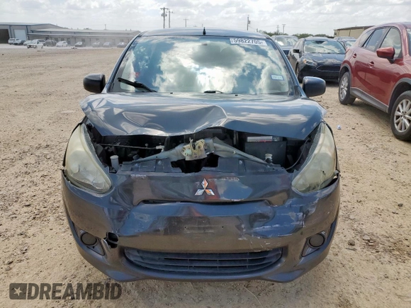 2014 Mitsubishi Mirage DE with VIN ML32A3HJ3EH002325, listed as a Copart auction lot 59822705 with 82,804 mi miles and Salvage title. Bid and sale history available at DreamBid. Image 5.