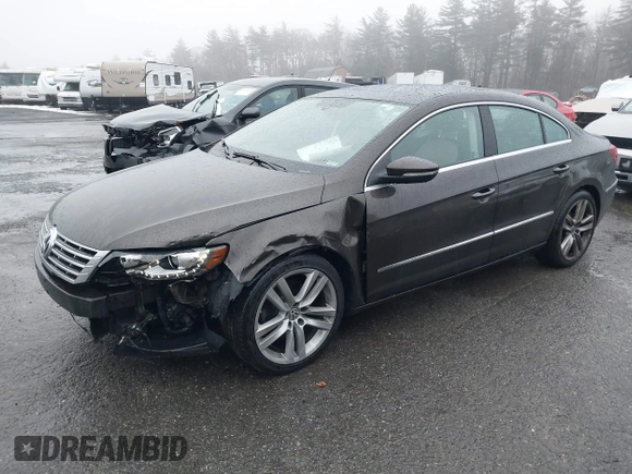 2013 Volkswagen CC Lux with VIN WVWRP7AN5DE554388, listed as a IAAI auction lot 41004116 with 162,457 mi miles. Bid and sale history available at carsss.com. Image 2.