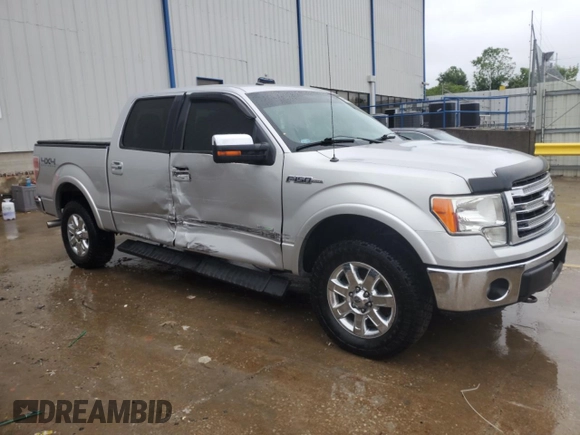 2013 Ford F-150 XL with VIN 1FTFW1ET7DKG21120, listed as a Copart auction lot 60106235 with 123,446 mi miles and Salvage title. Bid and sale history available at DreamBid. Image 4.