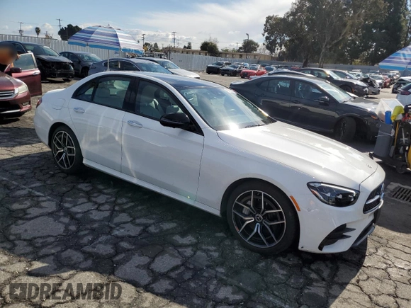 2023 Mercedes-Benz E-Class E 350 with VIN W1KZF8DB8PB146909, listed as a Copart auction lot 42498035 with 7,476 mi miles and Salvage Title. Bid and sale history available at carsss.com. Image 4.