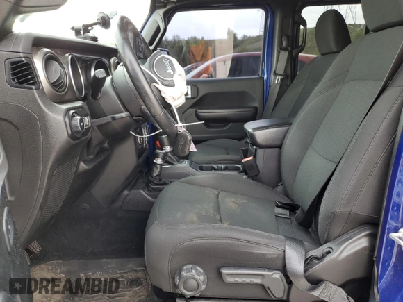 2019 Jeep Wrangler Unlimited Sport S with VIN 1C4HJXDG4KW599193, listed as a Copart auction lot 58918705 with 56,232 mi miles and Salvage title. Bid and sale history available at DreamBid. Image 7.