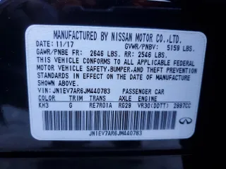 2018 Infiniti Q50 3.0t LUXE with VIN JN1EV7AR6JM440783, listed as a Copart auction lot 46098645 with 60,221 mi miles and Salvage Title. Bid and sale history available at carsss.com. Image 12.