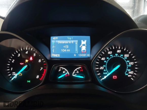 2014 Ford Escape SE with VIN 1FMCU9G99EUC45854, listed as a IAAI auction lot 41986959 with 124,591 mi miles. Bid and sale history available at carsss.com. Image 7.