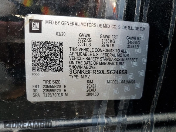 2020 Chevrolet Blazer Premier z VIN 3GNKBFRS0LS634858, wystawiony jako Copart lot #77987524 z przebiegiem 24 951 mil mil oraz Szkoda całkowita • Salvage title. Historia ofert i sprzedaży dostępna na DreamBid. Obrazek 13.
