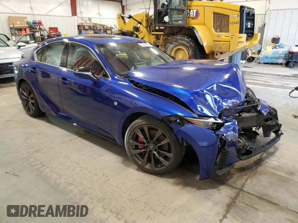 2021 Lexus IS 350 F Sport with VIN JTHGZ1E20M5020468, listed as a Copart auction lot 57848025 with 22,077 mi miles and Salvage title. Bid and sale history available at DreamBid. Image 4.