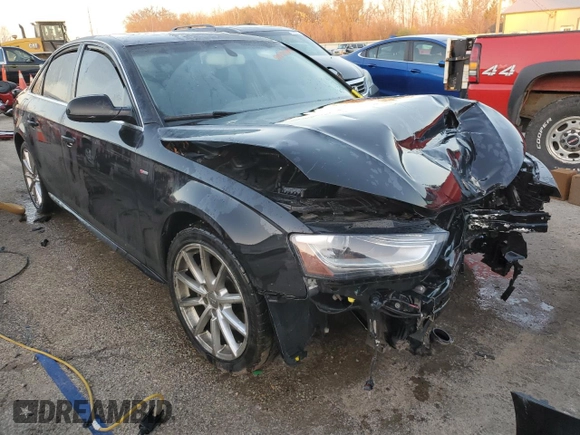 2014 Audi A4 Premium Plus with VIN WAUFFAFLXEN014656, listed as a Copart auction lot 80577704 with 115,204 mi miles and Salvage Title. Bid and sale history available at carsss.com. Image 4.