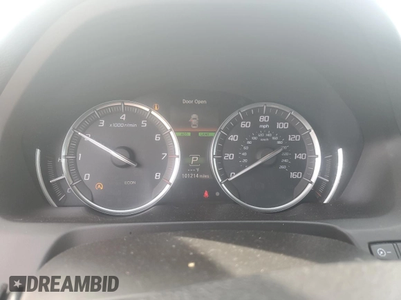 2018 Acura TLX Advance with VIN 19UUB3F72JA004095, listed as a Copart auction lot 45872825 with 101,214 mi miles and Salvage title. Bid and sale history available at DreamBid. Image 9.