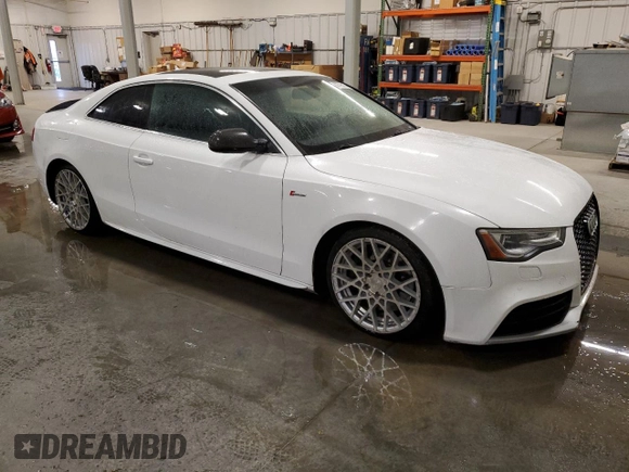 2014 Audi S5 Prestige z VIN WAUVGAFR1EA009446, wystawiony jako Copart lot #80795134 z przebiegiem 90 397 mil mil oraz Szkoda całkowita • Salvage title. Historia ofert i sprzedaży dostępna na DreamBid. Obrazek 4.