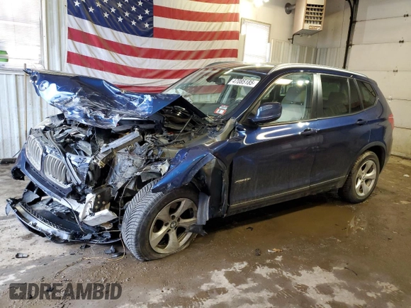2011 BMW X3 28i with VIN 5UXWX5C5XBL700053, listed as a Copart auction lot 47085185 with 126,929 mi miles and Salvage Title. Bid and sale history available at carsss.com. Image 1.