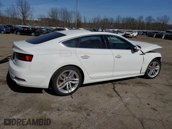 2019 Audi A5 Sportback Premium with VIN WAUANCF51KA064214, listed as a Copart auction lot 46575634 with 53,796 mi miles. Bid and sale history available at carsss.com. Image 3.