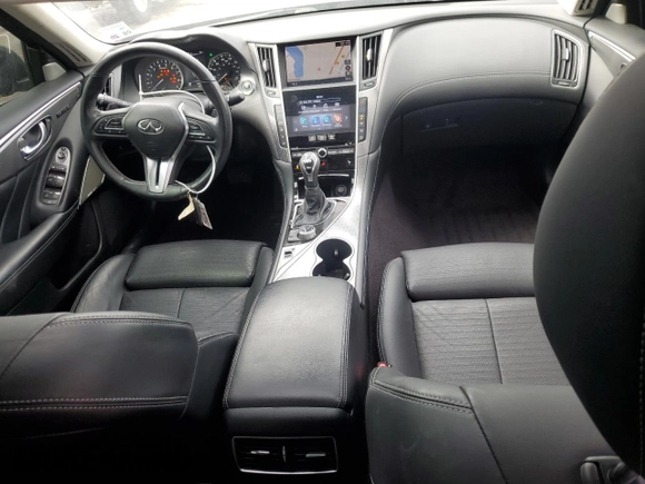 2020 Infiniti Q50 Pure with VIN JN1EV7AP9LM205019, listed as a Copart auction lot 51113905 with 56,243 mi miles and Salvage Title. Bid and sale history available at carsss.com. Image 8.