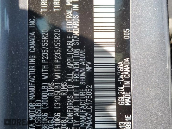 2020 Lexus RX 350 z VIN 2T2HZMAA7LC175052, wystawiony jako Copart lot #54209695 z przebiegiem 72 428 mil mil oraz Szkoda całkowita • Salvage title. Historia ofert i sprzedaży dostępna na DreamBid. Obrazek 14.