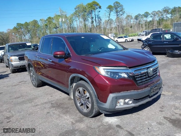 2019 Honda Ridgeline RTL-E with VIN 5FPYK3F72KB024461, listed as a IAAI auction lot 41813568 with 122,364 mi miles. Bid and sale history available at carsss.com. Image 1.