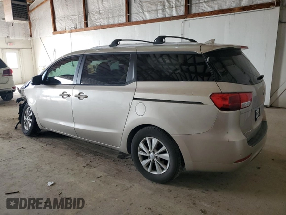 2016 Kia Sedona LX with VIN KNDMB5C13G6172544, listed as a Copart auction lot 47193565 with 101,044 mi miles and Salvage Title. Bid and sale history available at carsss.com. Image 2.