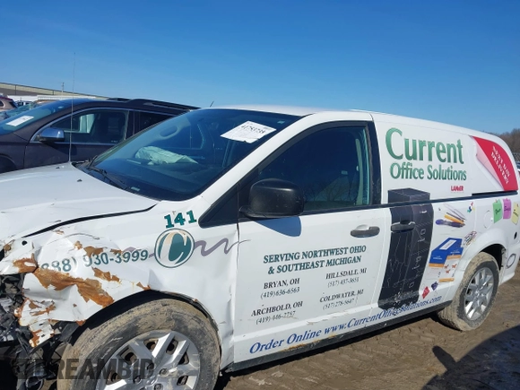 2014 Ram Cargo Van Tradesman with VIN 2C4JRGAGXER372764, listed as a IAAI auction lot 41753733 with 160,689 mi miles. Bid and sale history available at carsss.com. Image 13.