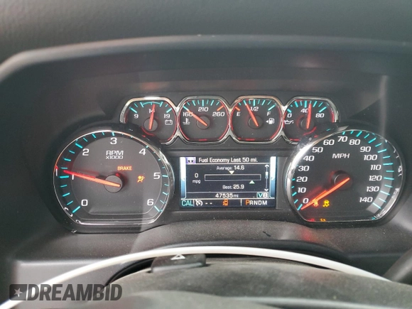 2016 Chevrolet Silverado 1500 LT with VIN 3GCPCREC0GG307297, listed as a Copart auction lot 55202355 with 47,535 mi miles and Salvage Title. Bid and sale history available at DreamBid. Image 9.