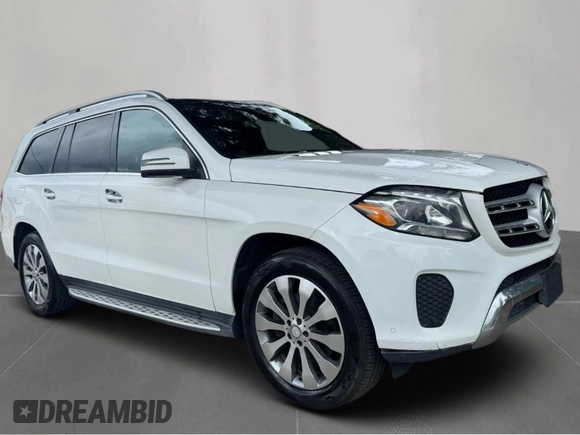 2017 Mercedes-Benz GLS 450 z VIN 4JGDF6EE4HA824091, wystawiony jako Copart lot #65295645 z przebiegiem 106 666 mil mil oraz Czysty tytuł • Clean title. Historia ofert i sprzedaży dostępna na DreamBid. Obrazek 1.