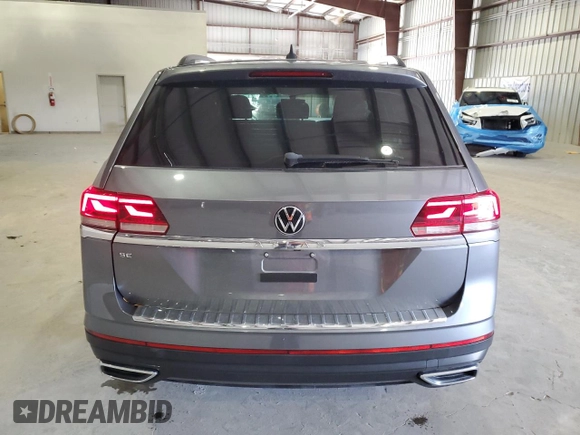 2021 Volkswagen Atlas SE with VIN 1V2DP2CAXMC557210, listed as a Copart auction lot 69634074 with 37,796 mi miles and Salvage title. Bid and sale history available at DreamBid. Image 6.