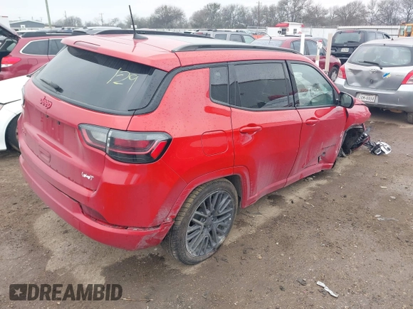 2022 Jeep Compass High Altitude with VIN 3C4NJDCB1NT213153, listed as a IAAI auction lot 41605539 with 36,519 mi miles and . Bid and sale history available at DreamBid. Image 4.