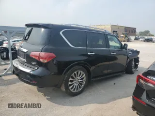 2015 Infiniti QX80 with VIN JN8AZ2NC2F9371470, listed as a Copart auction lot 70586774 with 136,169 mi miles and Salvage Title. Bid and sale history available at carsss.com. Image 3.