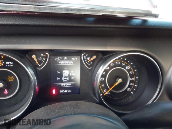 2022 Jeep Wrangler Unlimited Sport S with VIN 1C4HJXDG1NW144404, listed as a IAAI auction lot 41690330 with 48,542 mi miles and . Bid and sale history available at DreamBid. Image 7.