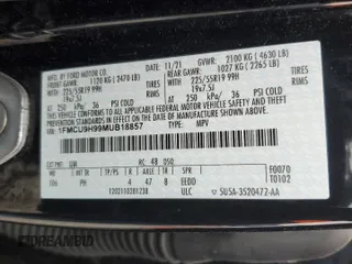2021 Ford Escape SEL с VIN 1FMCU9H99MUB18857, выставлен на аукционе Copart как лот 81411694 с пробегом 36 032 миль миль и Списание • Salvage title. История ставок и продаж доступна на DreamBid. Изображение 14.