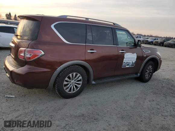 2018 Nissan Armada SL with VIN JN8AY2ND4J9053483, listed as a Copart auction lot 42444425 with Not Provided miles and Salvage Title. Bid and sale history available at DreamBid. Image 3.