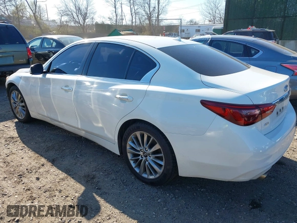 2019 Infiniti Q50 Luxe with VIN JN1EV7AR5KM594323, listed as a IAAI auction lot 42011023 with 68,235 mi miles and . Bid and sale history available at DreamBid. Image 3.