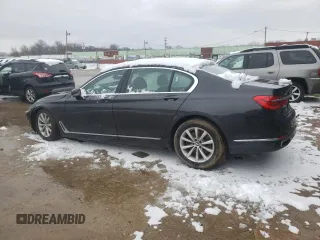 2017 BMW 7 Series 740i xDrive with VIN WBA7E4C59HGU99430, listed as a Copart auction lot 37789053 with 0 mi miles. Bid and sale history available at carsss.com. Image 2.