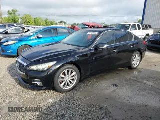 2015 Infiniti Q50 Premium z VIN JN1BV7AR8FM417810, wystawiony jako Copart lot #55492005 z przebiegiem 88 015 mil mil oraz Nie do naprawy • Non repairable. Historia ofert i sprzedaży dostępna na DreamBid. Obrazek 1.