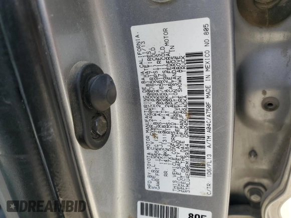 2014 Toyota Tacoma with VIN 3TMLU4EN0EM139384, listed as a Copart auction lot 45981825 with 206,799 mi miles and Salvage Title. Bid and sale history available at carsss.com. Image 13.