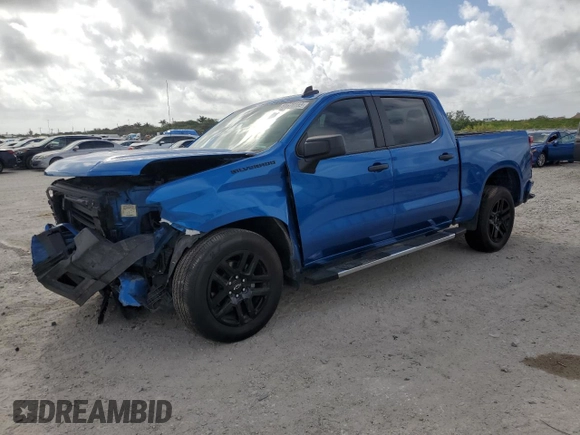 2022 Chevrolet Silverado 1500 Custom with VIN 3GCPABEK9NG580451, listed as a Copart auction lot 51676165 with 60,998 mi miles and Salvage Title. Bid and sale history available at DreamBid. Image 1.