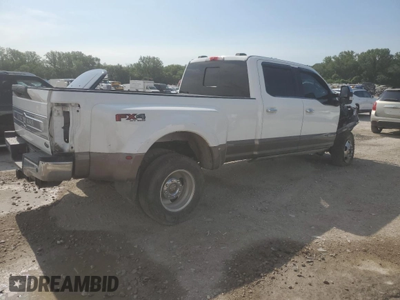 2021 Ford F-350 XL with VIN 1FT8W3DT1MED18581, listed as a Copart auction lot 63862105 with 145,308 mi miles and Salvage title. Bid and sale history available at DreamBid. Image 3.
