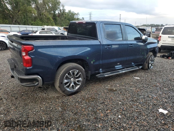2022 Chevrolet Silverado 1500 LT with VIN 1GCPACED0NZ614364, listed as a Copart auction lot 78196344 with 0 mi miles and Salvage Title. Bid and sale history available at carsss.com. Image 3.