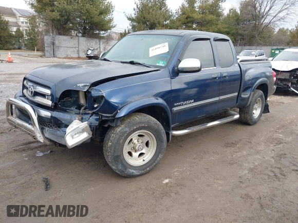 2003 Toyota Tundra SR5 with VIN 5TBBT44143S388838, listed as a IAAI auction lot 41498748 with 180,937 mi miles and . Bid and sale history available at carsss.com. Image 2.