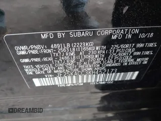 2019 Subaru Forester with VIN JF2SKACC3KH452173, listed as a IAAI auction lot 41349387 with 41,730 mi miles. Bid and sale history available at carsss.com. Image 9.