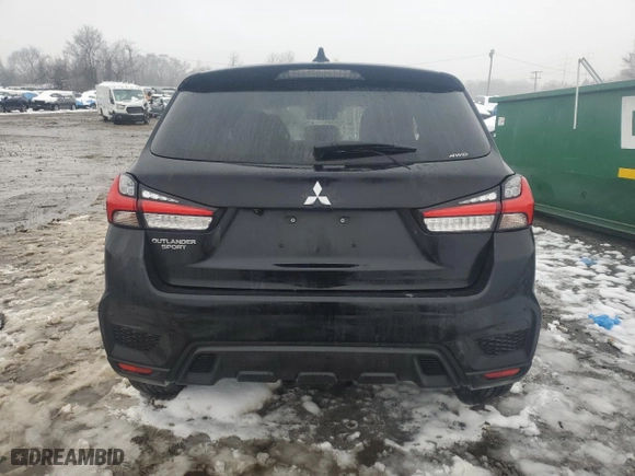 2021 Mitsubishi Outlander Sport ES with VIN JA4ARUAUXMU005377, listed as a Copart auction lot 43776035 with 16,818 mi miles and Salvage Title. Bid and sale history available at carsss.com. Image 6.