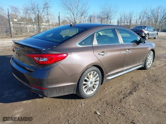 2015 Hyundai Sonata 2.4L Sport with VIN 5NPE34AF6FH174223, listed as a IAAI auction lot 41748484 with 100,492 mi miles. Bid and sale history available at carsss.com. Image 4.