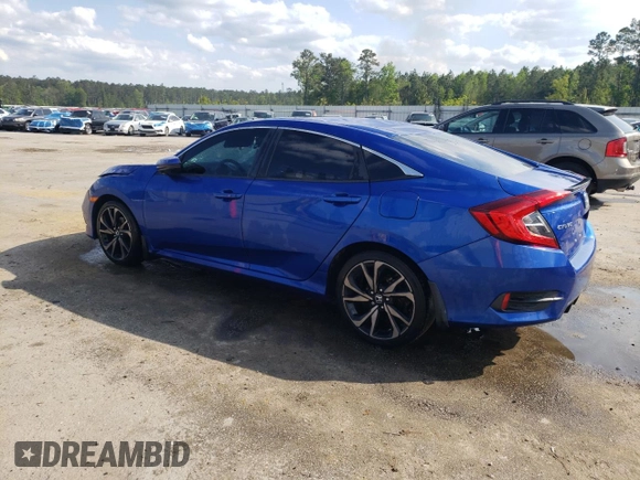 2019 Honda Civic Sport with VIN 2HGFC2F80KH521441, listed as a Copart auction lot 52235145 with 104,604 mi miles and Salvage title. Bid and sale history available at DreamBid. Image 2.