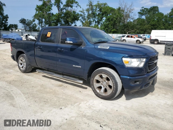 2021 Ram 1500 Big Horn with VIN 1C6SRFMT0MN725619, listed as a Copart auction lot 54238395 with 32,486 mi miles and Non repairable. Bid and sale history available at DreamBid. Image 4.