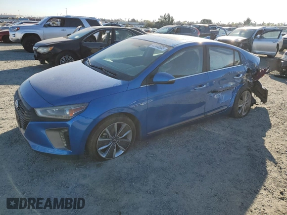 2017 Hyundai Ioniq Limited with VIN KMHC85LC7HU018827, listed as a Copart auction lot 42440655 with 125,104 mi miles and Salvage Title. Bid and sale history available at DreamBid. Image 1.