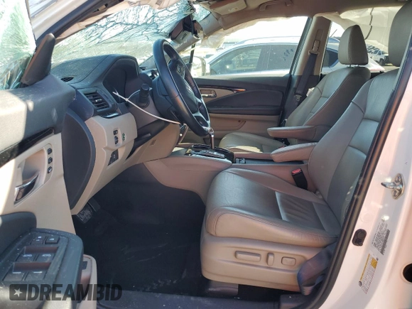 2021 Honda Pilot Touring 8-Passenger with VIN 5FNYF5H91MB015535, listed as a Copart auction lot 46845565 with 36,233 mi miles and Salvage Title. Bid and sale history available at DreamBid. Image 7.