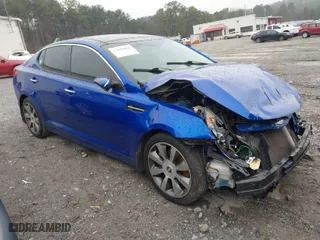 2012 Kia Optima SX with VIN 5XXGR4A68CG080942, listed as a IAAI auction lot 41620668 with 1 mi miles. Bid and sale history available at carsss.com. Image 1.