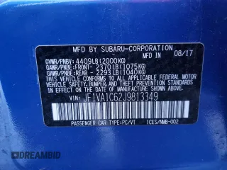 2018 Subaru WRX Premium with VIN JF1VA1C62J9813349, listed as a Copart auction lot 41883045 with 86,076 mi miles and Salvage Title. Bid and sale history available at DreamBid. Image 14.