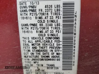 2013 Nissan Rogue S with VIN JN8AS5MV9DW666198, listed as a Copart auction lot 49841035 with 131,059 mi miles and Salvage Title. Bid and sale history available at DreamBid. Image 15.